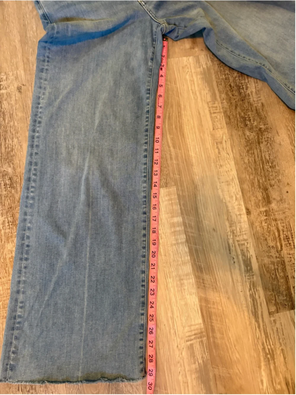 FRAME Le Slim Palazzo High Rise Wide Leg Jeans Clearwater Wash 28 Raw Hem